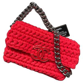 Sac Chanel Fancy Crochet Corail Corail