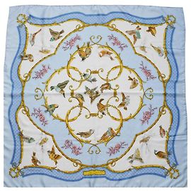 Hermès Quadrado "A chave dos campos" Azul