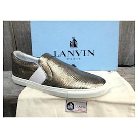 Lanvin-Zapatillas Lanvin en perfecto estado, talla 39.-Dorado