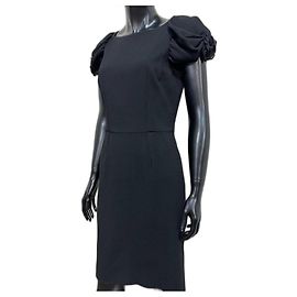 Dolce & Gabbana Black Wool Dress Black