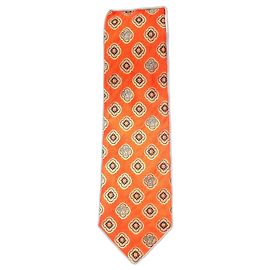 Versace Seidenkrawatte Orange Orange