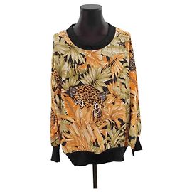 Salvatore Ferragamo Top de seda Laranja