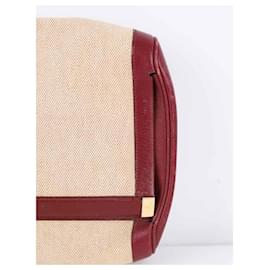Hermès-Leather Clutch Bag-Beige