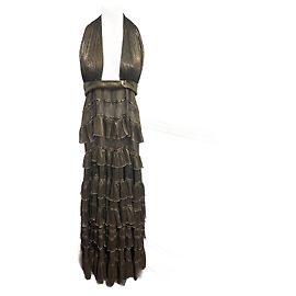 ELIE SAAB Robes T.fr 36 SYNTHÉTIQUE Doré