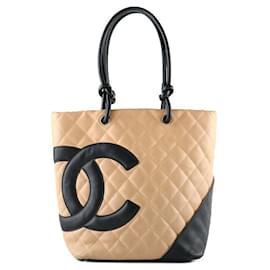 Chanel-Bolsas CHANEL T.  Couro-Bege