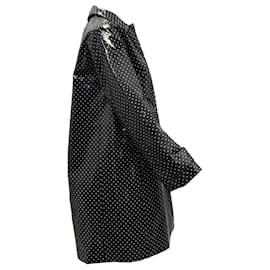 Autre Marque-Dolce & Gabbana Negro / Chubasquero con botones y estampado de lunares blanco-Negro