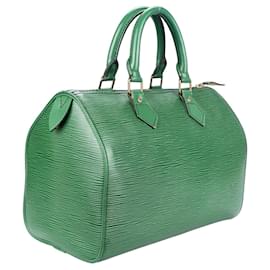 Louis Vuitton-Louis Vuitton Green Epi Leather Speedy 25 handbag-Green