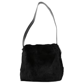 Gucci-GUCCI Shoulder bags Fur Black Jackie-Black