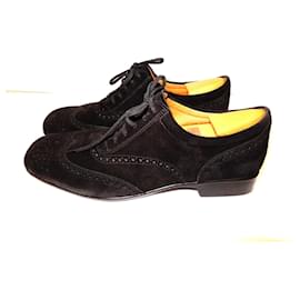 JM Weston-Perforated Richelieu-Black