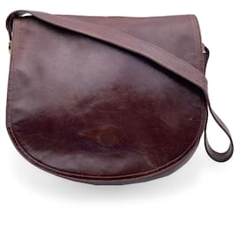 Bottega Veneta-Vintage Brown Leather Flap Shoulder Bag-Brown