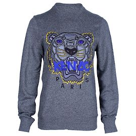 Sudadera bordada Kenzo upperr de algodón gris Castaño