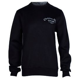 Christian Dior Atelier Rundhalspullover aus schwarzer Viskose Schwarz