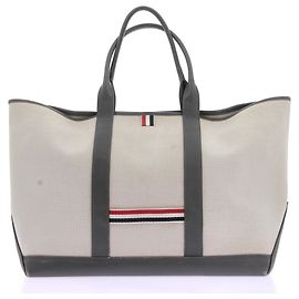 Borse Thom Browne T. Tessuto Beige