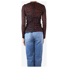 Dolce & Gabbana-Black polka dot blouse - size UK 6-Black