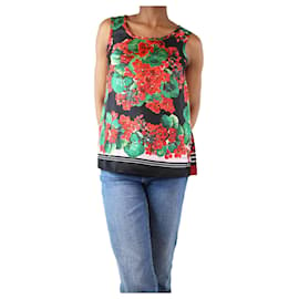 Dolce & Gabbana-Multicolour sleeveless floral and polka dot top - size UK 4-Multiple colors