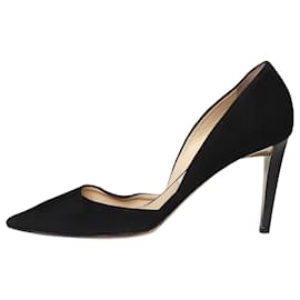 Jimmy Choo-Black suede pointed toe heels - size EU 39-Black