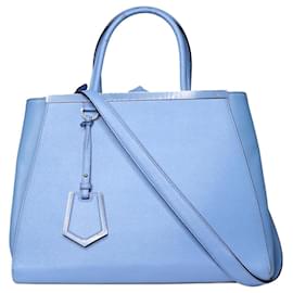Fendi-Blau 2Jours Tasche mit Henkel-Blau