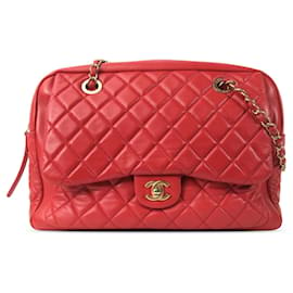 Chanel-Chanel Red Lambskin CC Camera Flap-Red