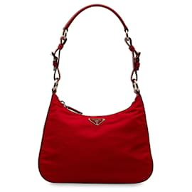 Prada-Prada Red Tessuto Shoulder Bag-Red