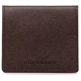 Burberry-Burberry Brown Leather Coin Pouch-Brown,Dark brown
