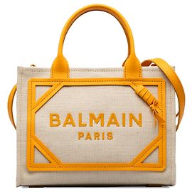 Bolsa Balmain Brown Canvas B-Army Marrom Bege Outro