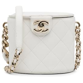 Chanel-Estojo de vaidade com corrente elegante branco Chanel-Branco