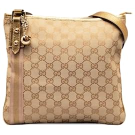Gucci-Gucci Brown GG Canvas Jolicoeur Crossbody-Brown,Other