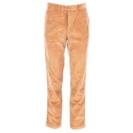 Tommy Hilfiger-Mens Pure Cotton Corduroy Tapered Fit Chinos-Yellow,Camel