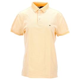 Tommy Hilfiger-Mens Oxford Tipped Polo-Yellow