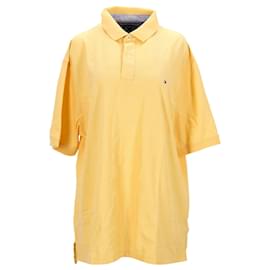 Tommy Hilfiger-Herren-Poloshirt mit normaler Passform und kurzen Ärmeln-Gelb