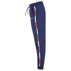 Tommy Hilfiger-Pantalon de jogging en polaire à détail de bande pour femme-Bleu Marine