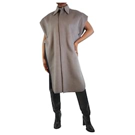 Y'S-Grey cape coat - size-Grey