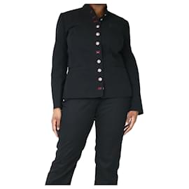 Autre Marque-Schwarze Jacke mit Knöpfen – Größe UK 16-Schwarz