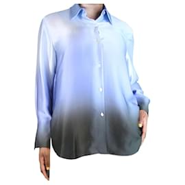 Vince-Camisa de seda azul degradado - talla L-Azul