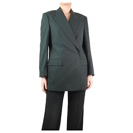 Dries Van Noten Dunkelgrüner Blazer - Größe UK 10 Grün