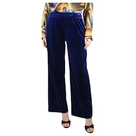 Autre Marque-Pantaloni in velluto blu - taglia UK 10-Blu
