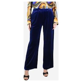 Autre Marque-Blue velvet trousers - size UK 10-Blue