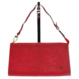 Louis Vuitton-Louis Vuitton Epi Pochette Accessoires Clutch Bag-Rot