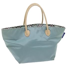 Burberry-Bolsa de mão BURBERRY Blue Label Nylon Azul Claro Autenticação12407-Azul claro