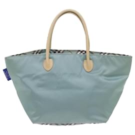 Burberry-Bolsa de mão BURBERRY Blue Label Nylon Azul Claro Autenticação12407-Azul claro