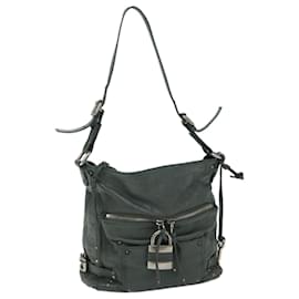 Chloé-Chloe Paddington Shoulder Bag Leather Gray 03 06 53 Auth FM3248-Grey