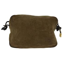 Loewe-LOEWE Shoulder Bag Suede Beige Auth 67526-Beige