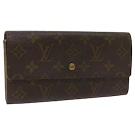 Louis Vuitton-LOUIS VUITTON Monogram Pochette Porte Monnaie Credit Wallet M61725 LV Auth 67250-Monogram