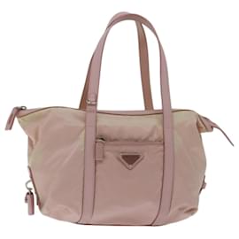 Prada-PRADA Bolso de mano Nylon Rosa Auth 67218-Rosa