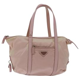 Prada-PRADA Hand Bag Nylon Pink Auth 67218-Pink