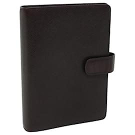 Louis Vuitton-LOUIS VUITTON Taiga Couro Agenda MM Capa Agenda Dia Acajou R20416 auth 67162-Outro