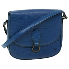 Louis Vuitton-LOUIS VUITTON Epi Saint Cloud GM Shoulder Bag Blue M52195 LV Auth 67452-Blue