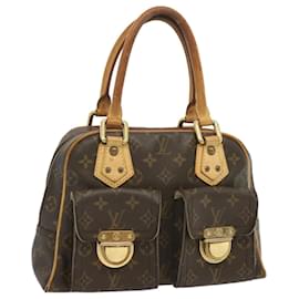 Louis Vuitton-LOUIS VUITTON Monogram Manhattan PM Bolso de mano M40026 LV Auth yk10983-Monograma