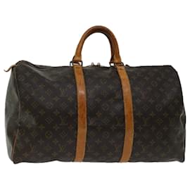 Louis Vuitton-Louis Vuitton Monogram Keepall 50 Borsa Boston M41426 LV Aut 52878-Monogramma