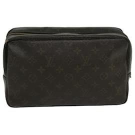 Louis Vuitton-Toilette Louis Vuitton Monogram Trousse 28 Bolso de mano M47522 LV Auth 66969-Monograma